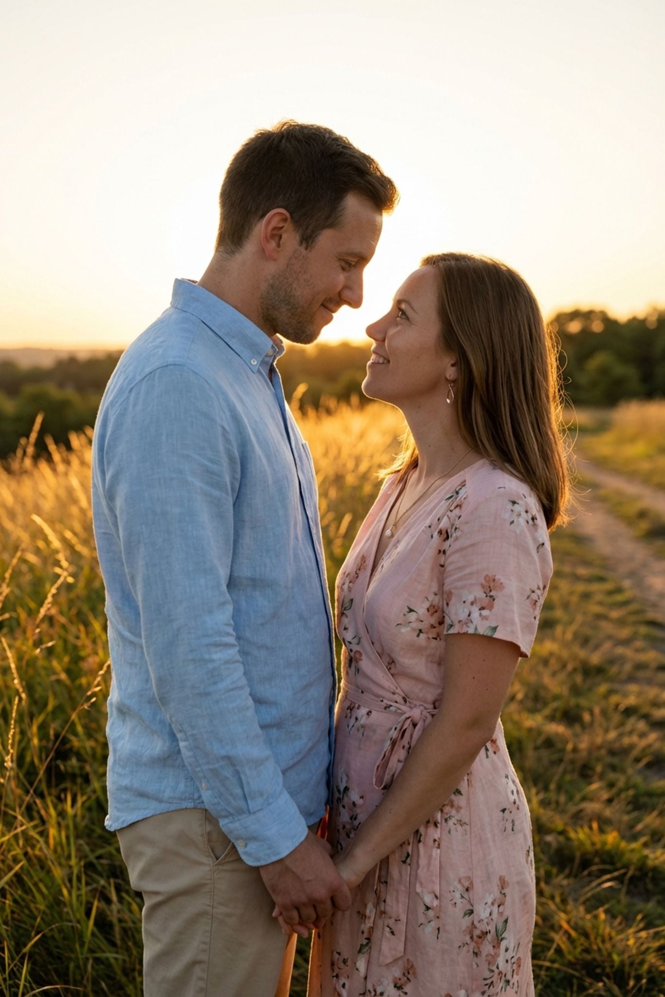 Finished engagement photo at the beach